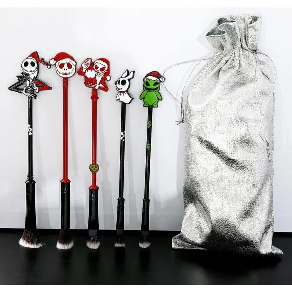 6 pc The Nightmare Before Christmas Makeup Brush Set, Jack Skellington